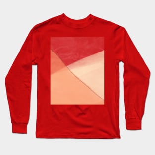 Geometrical minimalistic design in coral colors Long Sleeve T-Shirt